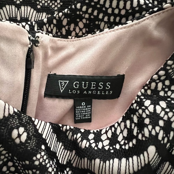 Guess dress - light pink with black lace, size 0 - Picture 2 of 2